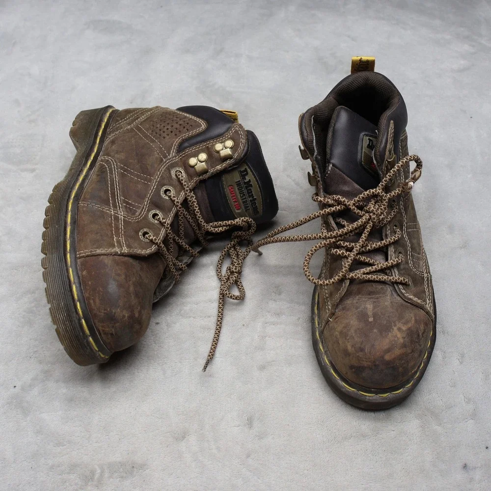 Dr. Martens Men 6 Women 7 Work Boots Brwn Ironbridge Steel Toe Industrial Safety